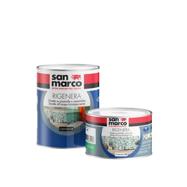 RIGENERA SATIN(satinato)  BIANCO lt 0,50  COMP. A