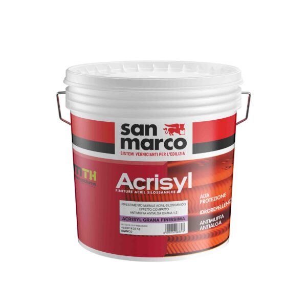 ACRISYL GRANA FINISSIMA (0,6) Rivestimento murale acril-silossanico kg 1