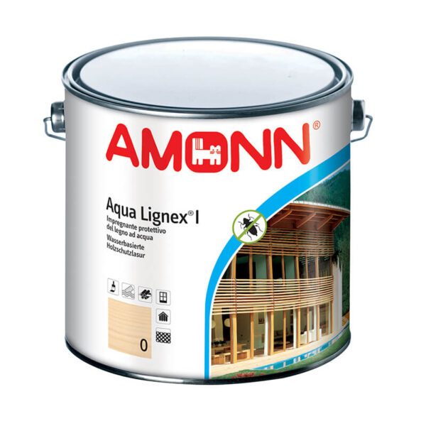 AMONN AQUA LIGNEX I IMPREGNANTE PROTETTIVO DEL LEGNO AD ACQUA CASTAGNO lt 2.5