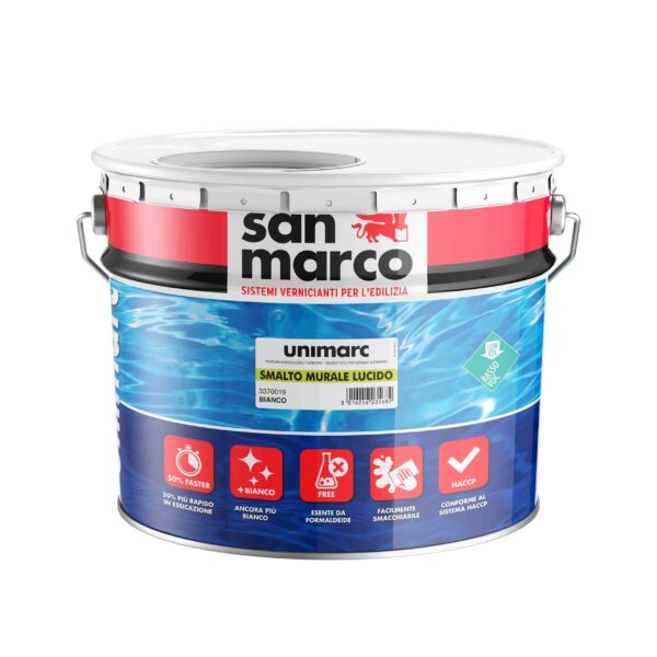 Unimarc smalto murale lucido superlavabile e smacchiabile LUCIDO lt 10