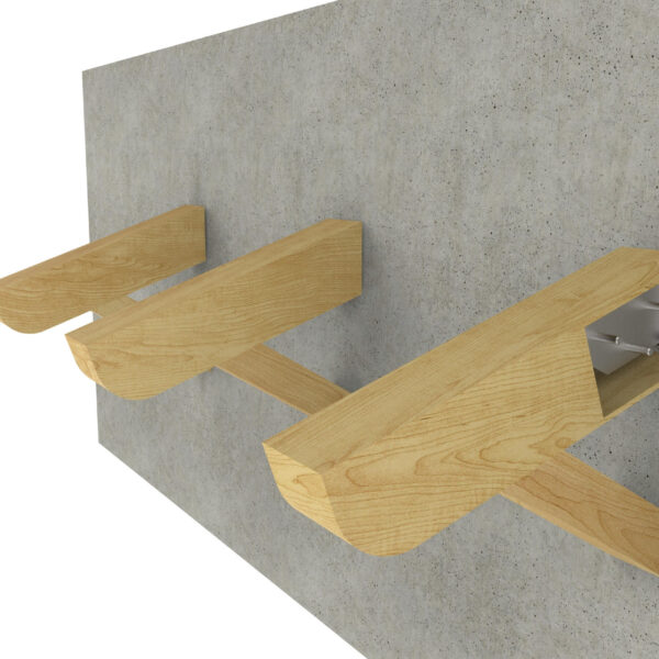Staffa per pensilina a lama interna 90x160x250 mm