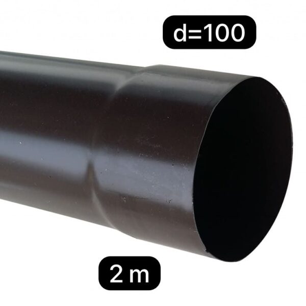Tubo pluviale in p.v.c. Ø100 TESTA DI MORO 2 ml