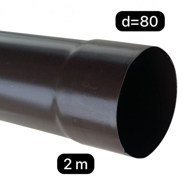 Tubo pluviale in p.v.c. Ø80 TESTA DI MORO 2 ml