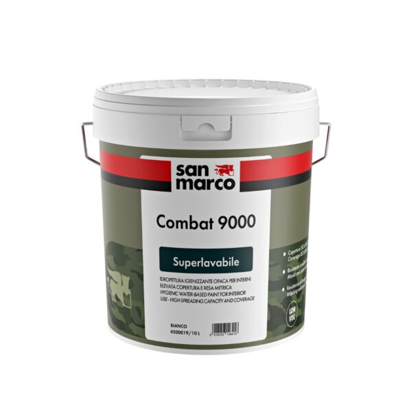 6852d68fe39ee1212a42cc7c COMBAT 9000 Idropittura supelavabile igienizzante antimuffa BIANCA lt 1
