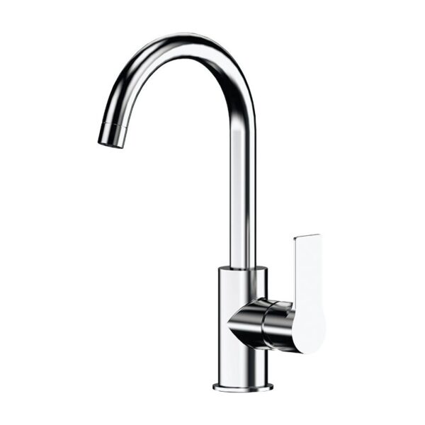 rx618 REFLEX Miscelatore monocomando per lavello monoforo 90°con canna alta girevole.