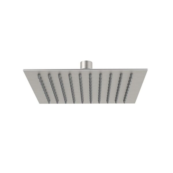 Soffione Doccia ultra piatto 30X30 cm in acciaio inox spazzolato
