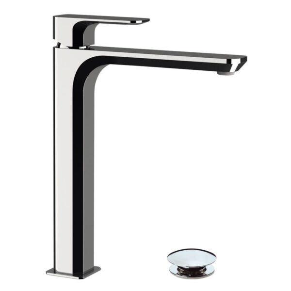 TIARA Miscelatore monocomando XL per lavabo con scarico